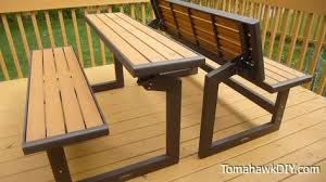 Awesome Convertable Picnic Table Bench Review Youtube Picnic Table Bench Picnic Table Plans Folding Picnic Table