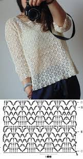 Punto tejido a crochet combinacion de abanicos con puntos garbanzos paso a paso. 11 Modelos E Ponto De Croche Para Blusas De Frente Para O Mar Camisa De Ganchillo Ganchillo Ropa Sueter De Ganchillo