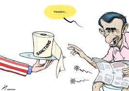 Image result for US IRAN sanctions CARTOON
