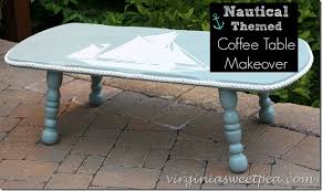 It is not stark white but it does not look cream either. Nautical Themed Coffee Table Makeover Sweet Pea