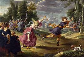 A huntress and a favourite of the goddess artemis. Willem Van Herp Atalanta Et Hippomenes 1632 Varsovie