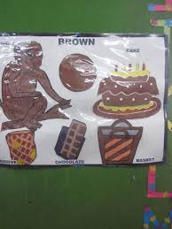 It Was Celebration Of Brown Colour Day In The Kindergarten Preschool Blowout Activity Chocolate Basket Activity Sheets Brown Color