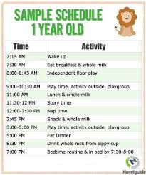 sample schedule for one year old parenting is difficult