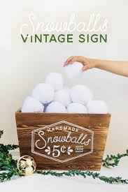 Make This Cute Vintage Snowball Sale Sign Perfect For Indoor Snowball Fights Christmas Crafts For Kids Christmas Decorations To Make Christmas Craft Projects
