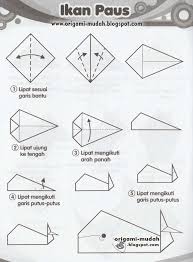 Cara Mudah Membuat Origami Ikan Paus Senyuman Karjo