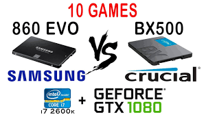 Again, it falls into last place against the other ssds. Samsung 860 Evo Vs Crucial Bx500 In 10 Games Or Budget Crucial Bx500 Faster Samsung 860 Evo Youtube