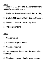 Reading comprehension online worksheet for grade 3. Report Writing Using The 5 W S Teaching Resources