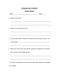 Computer quiz for class 2, computer mcq for class 2. Computer Quiz 3 Grade 3 Practice Sheet Computing Computing And Information Technology