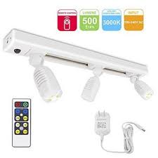 Honwell Track Lighting Led Spotlights With 3 Rotatable Lights Heads Under Cabinet Counter Lighting Plug In Accent Lights