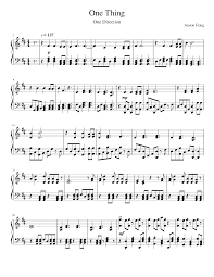 One Thing Sheet Music For Piano Solo Musescore Com