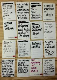 Draw ten white cards each. Awesome Ideas For White Blank Cards In Cards Of Humanity Or Diy Your Own Deck Of Cards Of Humanit Funny Cards Cards Against Humanity Funny Funny Birthday Cards