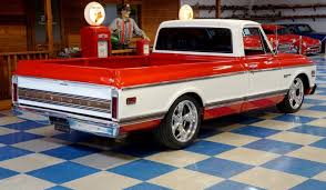 Coloring book of classic chevy and gmc trucks rtechus. 1971 Chevrolet C10 Pickup Red White A E Classic Cars