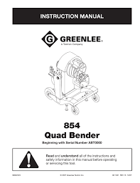 854 Quad Bender Instructional Manual Manualzz Com