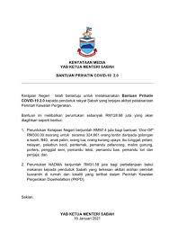 Mangsa bencana yang berskala kecil; Bantuan Prihatin Covid 19 2 0 Kerajaan Berita Rtm Sabah Facebook