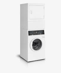 Ge offers this stackable washer and dryer combo which maximizes size and capacity. Stacked Washer Dryers Speed Queen White Stacked Washer Dryer Sf7000we Transparent Png 476x982 Free Download On Nicepng