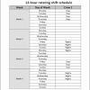 12 hour shift schedule template. 1