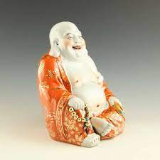 CHINESE PORCELAIN SEATED BUDAI LAUGHING BUDDHA CHINA BUDDHISM 20TH C. | eBay