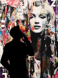 POP ART, STREET ART, LOVE MARILYNE. by Daniel Burgraeve (2020) : Other  Media Collage, Graffiti