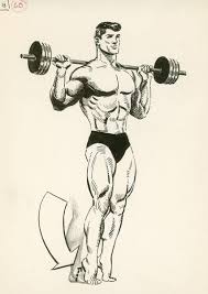 Vintage Weider Training Drawings Joe Weider