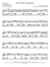 Easy sheet is made specifically for piano beginners, improvisers and arrangers. Musichelp Cover Me In Sunshine Sheet Music Piano Solo In F Major Download Print Sku Mn0228387