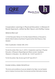 PDF) Cooperative Learning in Physical Education: A Research-Based Approach  edited by Ben Dyson & Ashley Casey