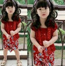 Model Batik Anak Cewek Kombinasi Gaun Batik Peragaan Busana Model Pakaian Bayi Perempuan