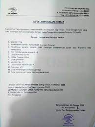 Bagi para pencari kerja yang berminat dengan lowongan kerja pt pos indonesia terbaru 2021 dan merasa memenuhi seluruh kebutuhan yang lowongan kerja di kantor pos gunungsitoli, gaji oranger pos, gaji o ranger, gaji oranger kantor pos. Informasi Lowongan Kantorpos Tanjungpandan 33400 Facebook