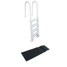 The Vinyl Works 4 Step Ladder For 60 In Pool Walls With Swimming Pool Ladder Mat Sld2 87951 The Home Depot Swimming Pool Ladders Pool Ladder Step Ladders