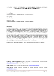 Find the most relevant information, video, images, and answers from all across the web. Pdf Impact Of The New Distribution Capability Ndc Standard On Future Airline Distribution A Critical Analysis