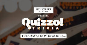 Tuesday Quizzo Trivia at 15th Street Tavern