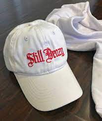 Still Brazy White Hat Dad Cap Bompton Etsy Fashion Cap Dad Caps Hawaiian Outfit