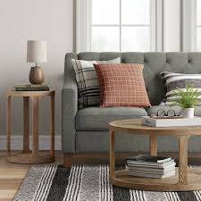 Castalia Round Natural Wood Coffee Table Threshold In 2020 Natural Wood Coffee Table Round Accent Table Side Table Wood