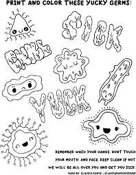 Cute Germs Color Page In 2020 Coloring Pages Germs For Kids Germ