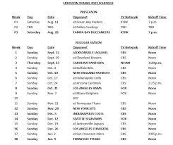 May 12, 2021 · texans schedule 2021 the texans open the season at home against the jaguars on sunday, sept. 2021 Texans Schedule Way Too Early Storylines To Look At