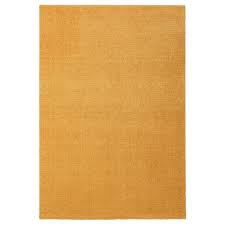 Langsted Tapis A Poils Ras Jaune 4 4 X6 5 133x195 Cm En 2020 Tapis Jaune Tapis Ikea