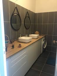 Salle De Bain Avec Des Meubles De Cuisine Ikea Meuble De Cuisine Ikea Amenagement Salle De Bain Idee Salle De Bain