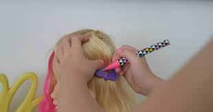 Disneycartoys barbie color changing hair with pink and blue color chalk hair salon makeover. Becoming A Stylist With Barbie Deluxe Styling Head Inside Laura S Life