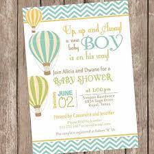 Boy Hot Air Balloon Baby Shower Invitation Up Up And Away Hot Air Balloon Baby Shower Chevron Baby Shower Invitations Hot Air Balloon Baby Shower Invitations