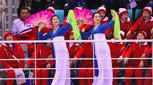 We've heard a lot about the north korea nuclear threat, and how the kim dynasty has declared war on the us. Winter Olympics N Korean Cheerleaders In Kim Il Sung Mask Row Bbc News