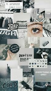 Anime Black And White Collage Wallpaper Pin Oleh Sabineeee Di Aesthetic Seni Buku Ilustrasi Poster Kertas Dinding