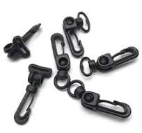 10 Pcs Plastic Swivel Universal Swivel Hook Cell Phone Lanyard Mini Hook  Backpack Shoulder Strap Hawksbill Hook Turning Hooks - Black / 1 cm