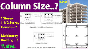 Standard/average height of 3 storey house = 12 ft + 9.5 ×2 ft = 31 ft, so average height of three storey house is kept around 31 ft high from road level, if we add minimum 2.5 feet extension, then their average height will be goes upto 33.5 feet high. Size Of Column Standard Size Of Column For The Multistorey Building Size Of Column For House Youtube