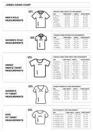 Tshirt Size Chart Jobedu