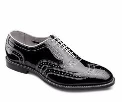 Black And White Wingtip Shoes Mens Allen Edmonds Webgem Times Square Shoe Black Patent With White Stitching Lace Area Dress Shoes Men Fly Shoes Stylish Shoes