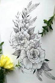 Take down corners, line sizes, and observe proportions. 50 Easy Flower Pencil Drawings For Inspiration Pencil Drawings Of Flowers Beautiful Flower Drawings Flower Tattoo Designs