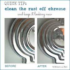 Possibly something i did, but possibly some rust that was bound to happen eventually. Simple Cleaning Trick How To Remove Rust From Chrome In The Bathroom Simplicity In The South