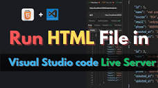 How to Run HTML File in Visual Studio Code Live Server - YouTube