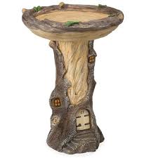 Bird bath bowl stone square log dish top only replacement garden ornament. Plow Hearth Full Size Fairy Garden Birdbath Weather Resistant With Hand Painted Details Target