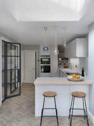 Easy small kitchen designw ith bar and two green. 75 Beautiful Grey Kitchen With A Breakfast Bar Ideas Designs July 2021 Houzz Uk