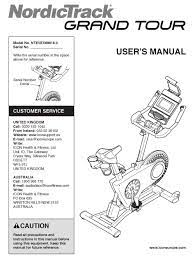 Nordictrack cycle s15i is one of the best fitness indoor cycling bicycles gave by nordictrack. Nordictrack Grand Tour User Manual Pdf Download Manualslib